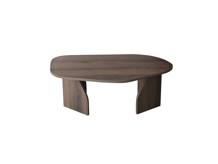 Mesa baja de madera "Rock" 100 x 60 x 35 cm - Nogal