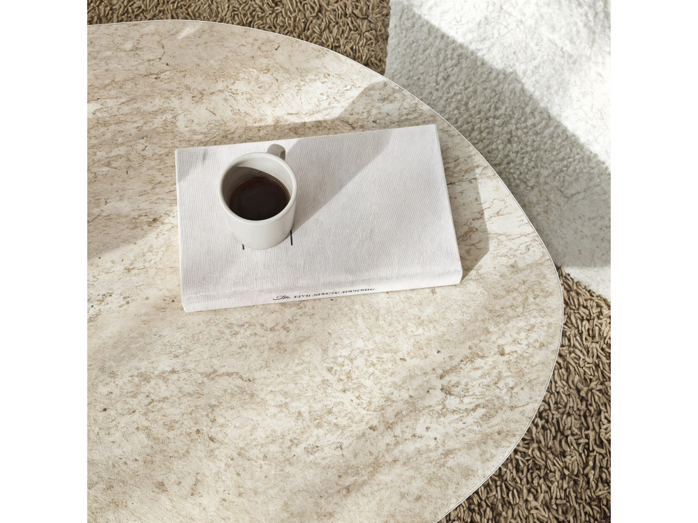 Mesa baja de madera "Rock" 100 x 60 x 35 cm - Travertino
