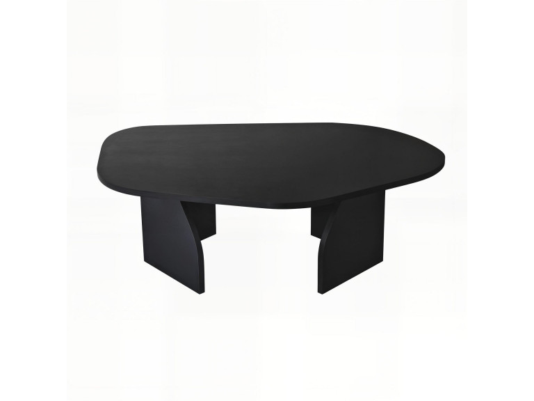 Mesa baja de madera "Rock" 100 x 60 x 35 cm - Negra
