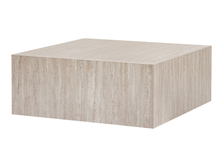 Mesa de centro de MDF "Prizma" - 90 x 90 x 35 cm - Travertino