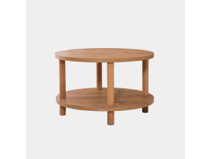 Mesa baja redonda de madera "Roby" - 70 x 70 x 43 cm - Marrón