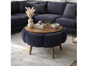 Mesa baja de madera Papatya 60" - 60 x 60 x 44 cm - Gris antracita 2
