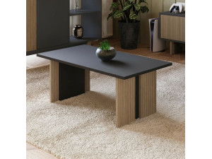 Mesa baja de madera "Ravello" - 90 x 50 x 40 cm - Gris antracita 2