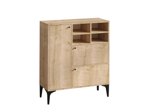 Aparador de madera "Ewa" - 100 x 35 x 125 cm - Roble zafiro