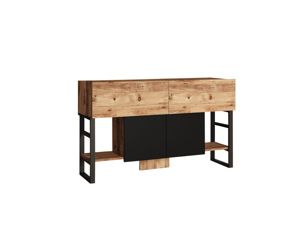 Aparador de madera "Mel" - 140 x 43 x 84 cm - Beige