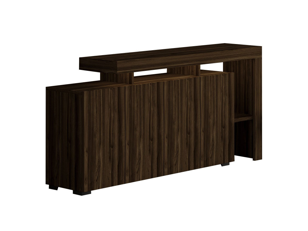 Aparador de madera "Beliz" - 170 x 35 x 80 cm - Nogal