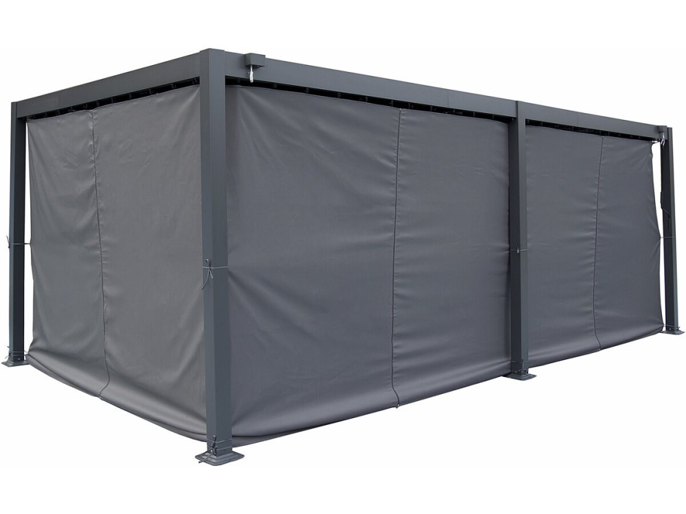 Cortina "Kensington" para pérgola bioclimática - 3 x 6 m - Gris