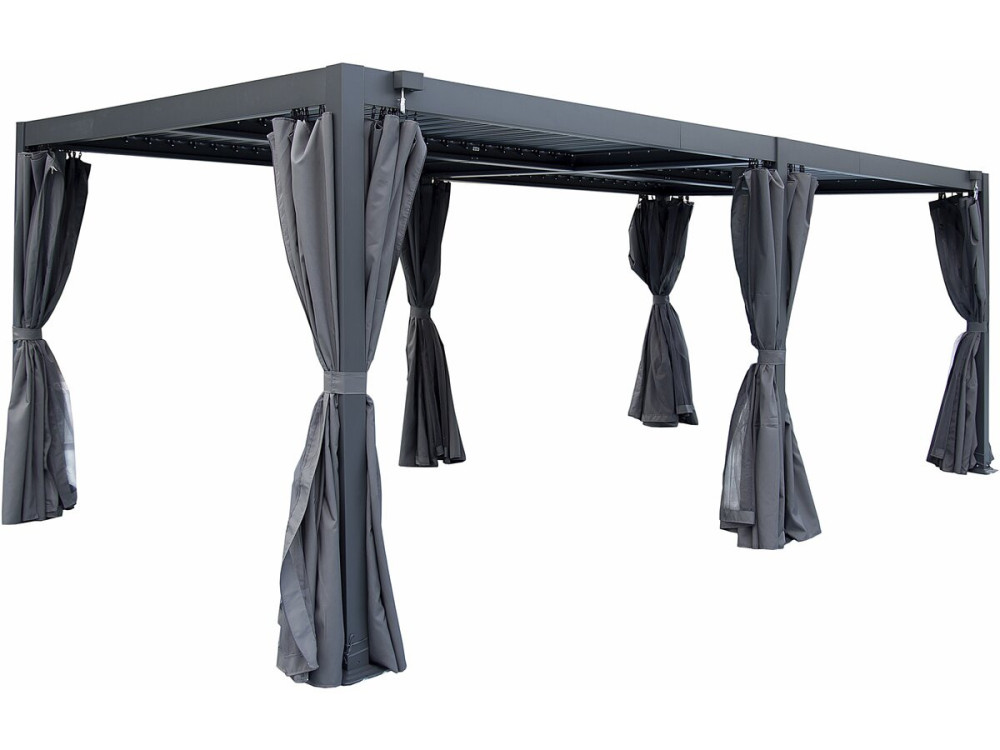Cortina "Kensington" para pérgola bioclimática - 3 x 6 m - Gris