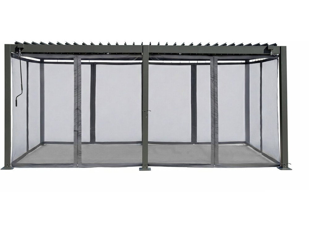 Cortina "Kensington" para pérgola bioclimática - 3 x 6 m - Gris