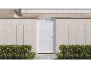 Puerta jardin de aluminio "Eric" - 101.2 x 180.9 cm - Blanco 2