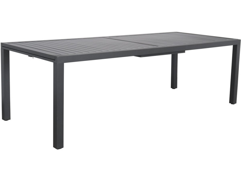 Mesa de jardín metálica extensible "Salou" - 240/300 x 100 x 75 cm - Gris