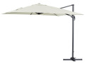 Parasol lateral de jardín en aluminio - Sun 3 - Cuadrado - 3 x 3 m - Negro - Crudo