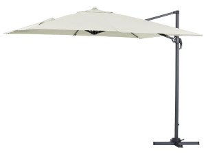 Parasol lateral de jardín en aluminio - Sun 3 - Cuadrado - 3 x 3 m - Crudo
