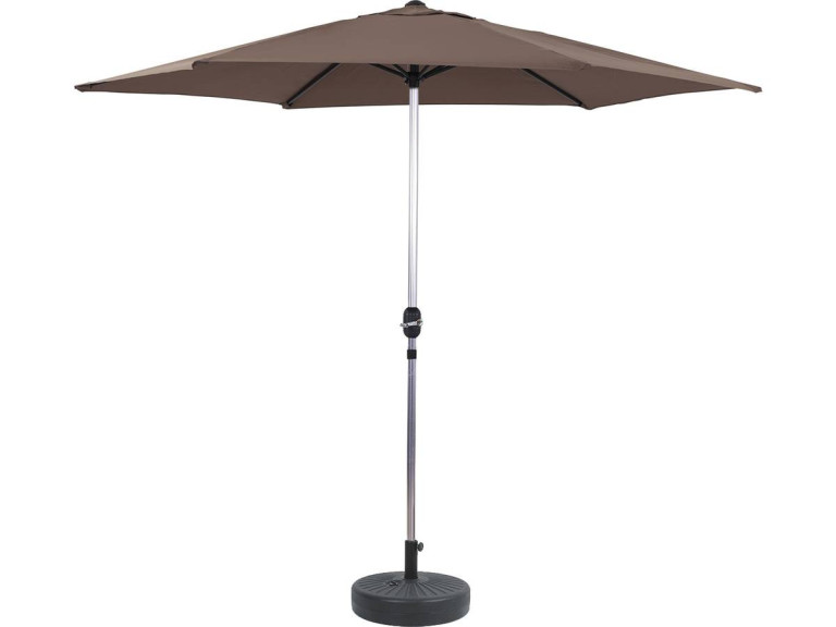 Parasol de Jardín Aluminio “Sol” – Topo - Ø3m con base