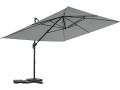Parasol de jardín de aluminio descentrado "Sky 4" - 3 x 4 m - Gris topo - Gris