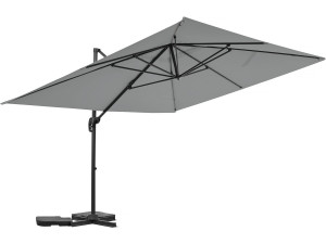 Parasol de jardín voladizo de aluminio "Sky 4" - 3 x 4 m - Gris