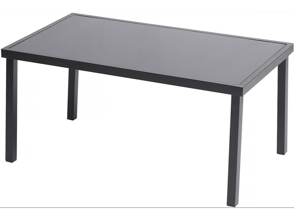 Conjunto de muebles bajos de jardín "Lino" - 4 plazas - Negro