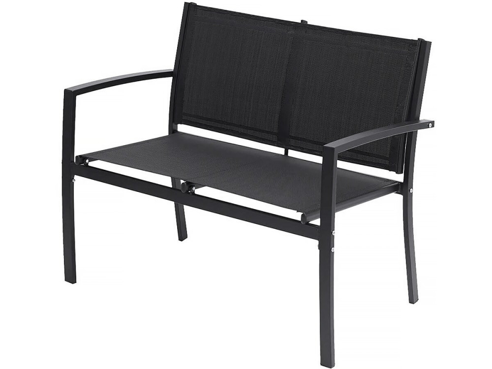Conjunto de muebles bajos de jardín "Lino" - 4 plazas - Negro