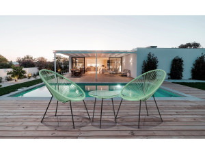 Conjunto de jardín Acapulco "Liana" - 2 plazas - Verde claro - 2