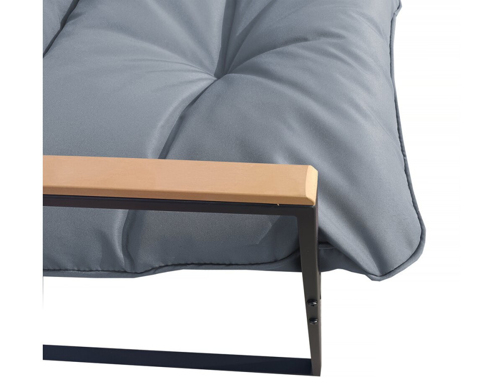Muebles de jardín "Jules" - 4 plazas - Gris/Negro