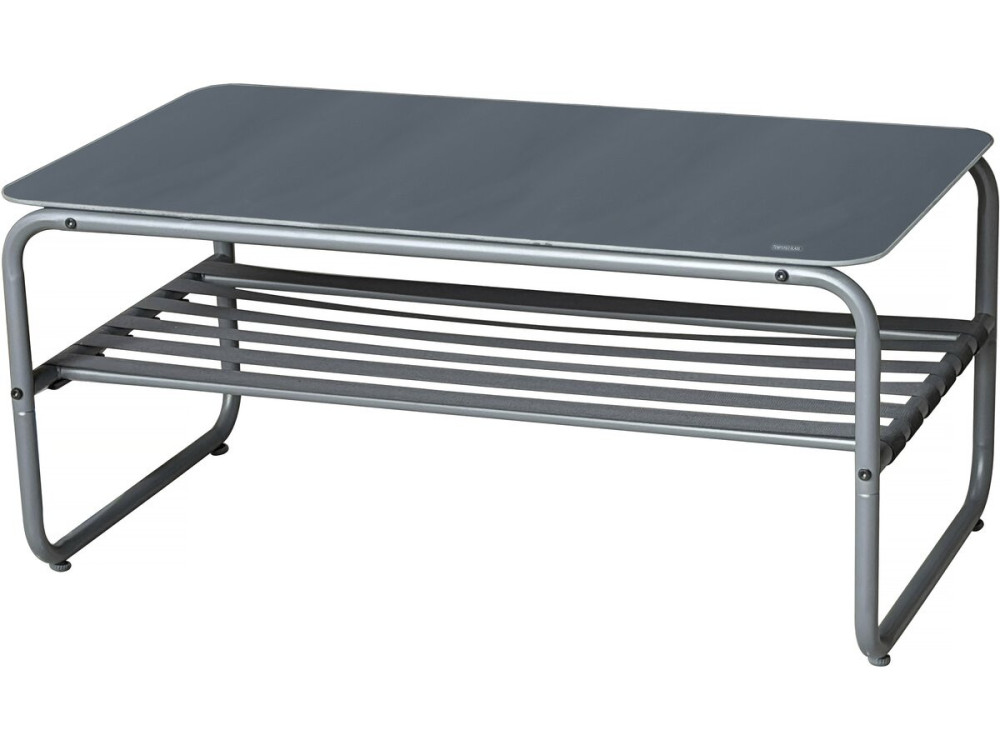 Conjunto de muebles de jardín de metal "Sora" con cojines - 4 plazas - Gris