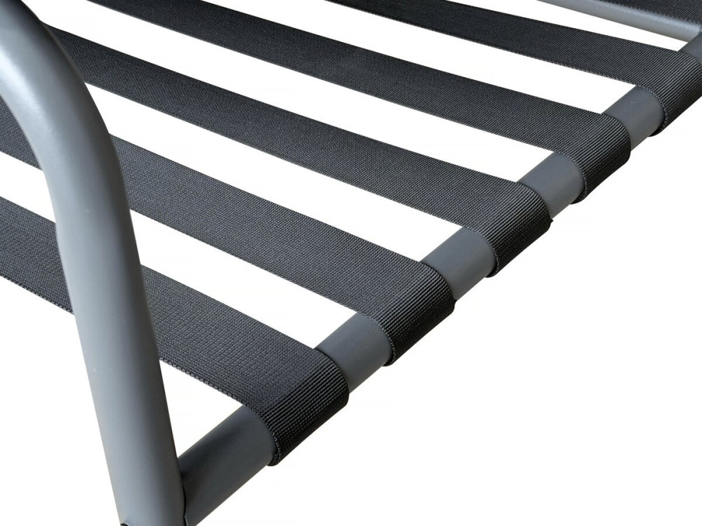 Conjunto de muebles de jardín de metal "Sora" con cojines - 4 plazas - Gris