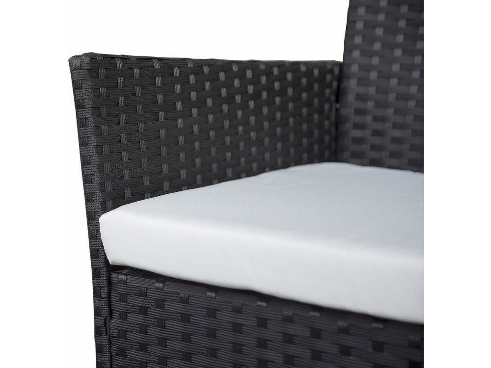 Conjunto de muebles de jardín de resina tejida "Toronto" - 4 plazas - Negro