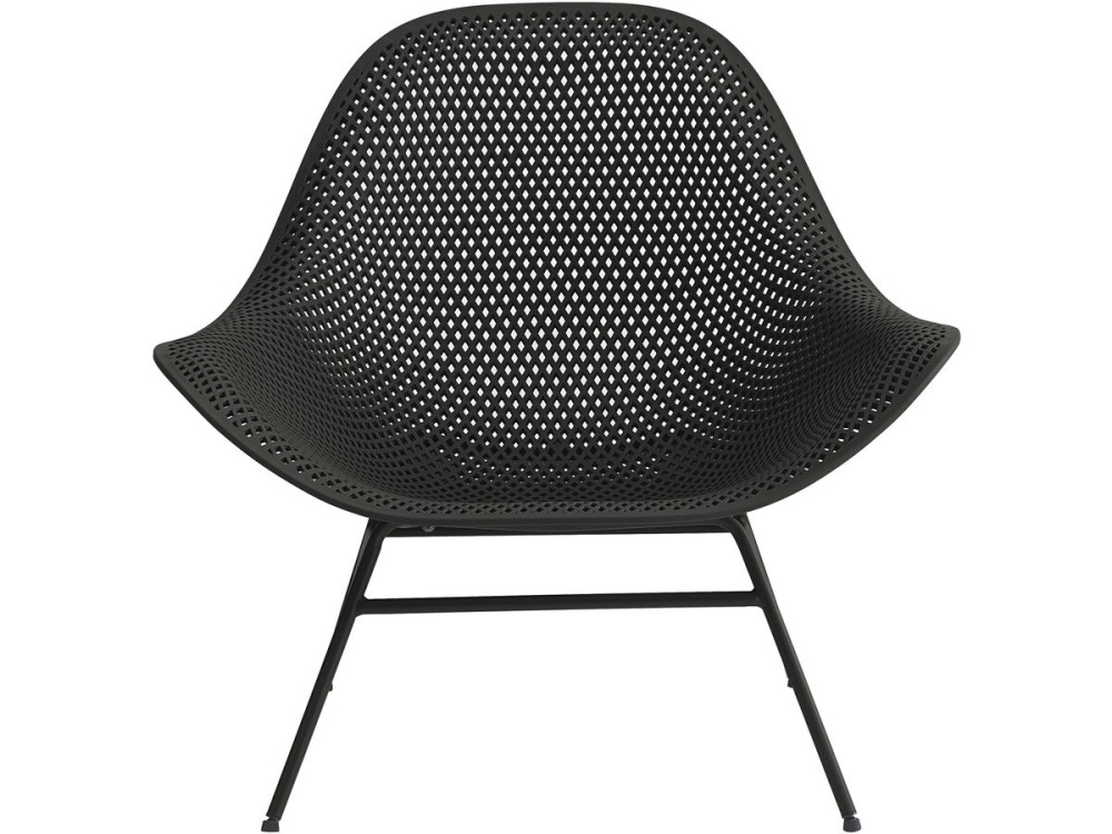Lote de 2 sillones de jardín "Soléna" con mesa baja - Negro