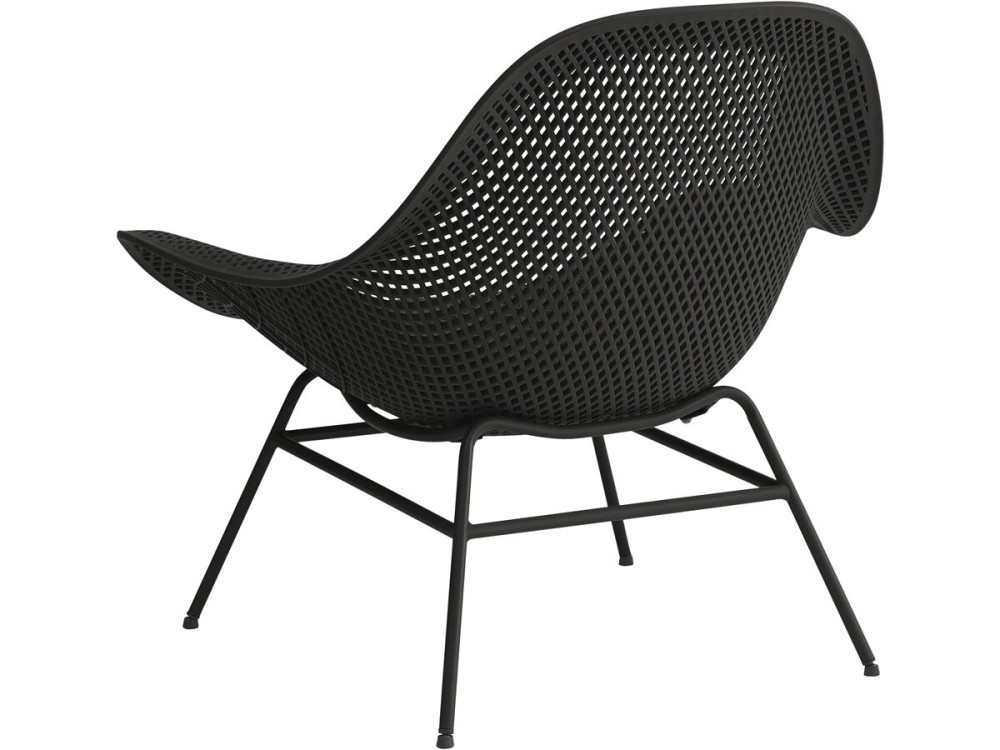 Lote de 2 sillones de jardín "Soléna" con mesa baja - Negro
