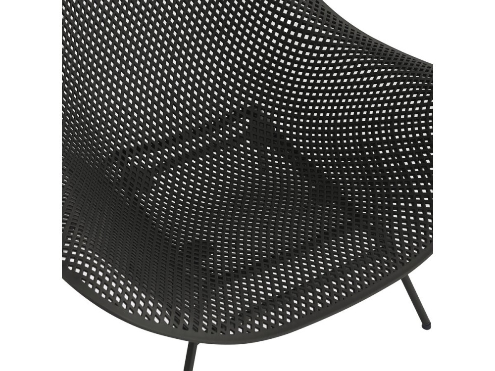 Lote de 2 sillones de jardín "Soléna" con mesa baja - Negro