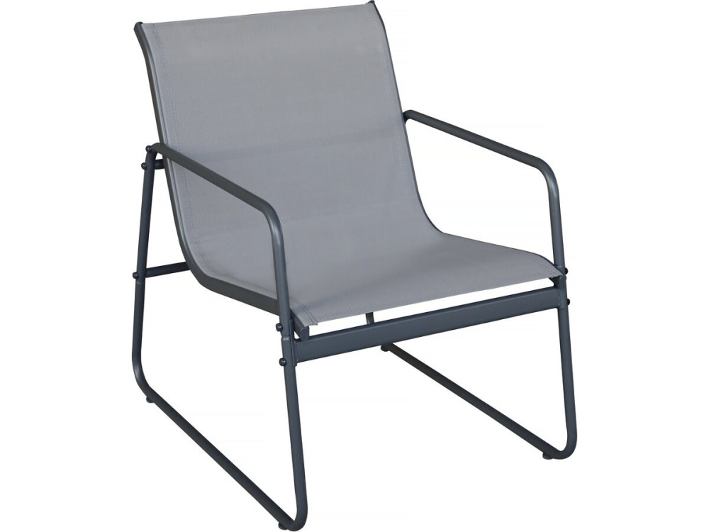 Conjunto de muebles de jardín de metal "Fortaleza" - 4 plazas - Gris claro