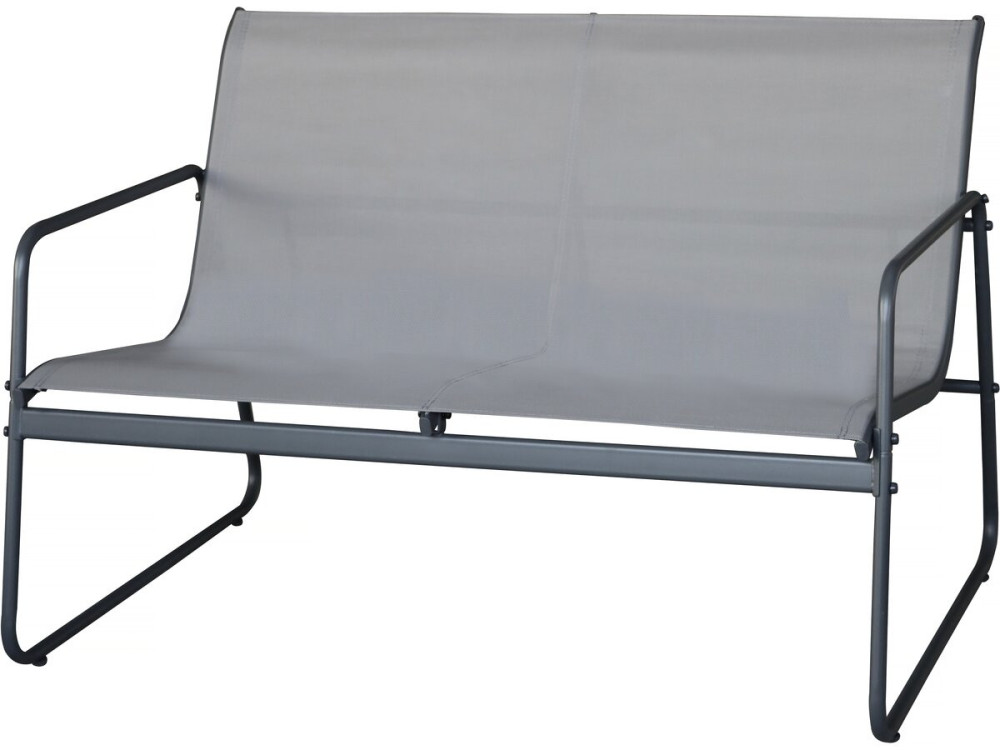 Conjunto de muebles de jardín de metal "Fortaleza" - 4 plazas - Gris claro
