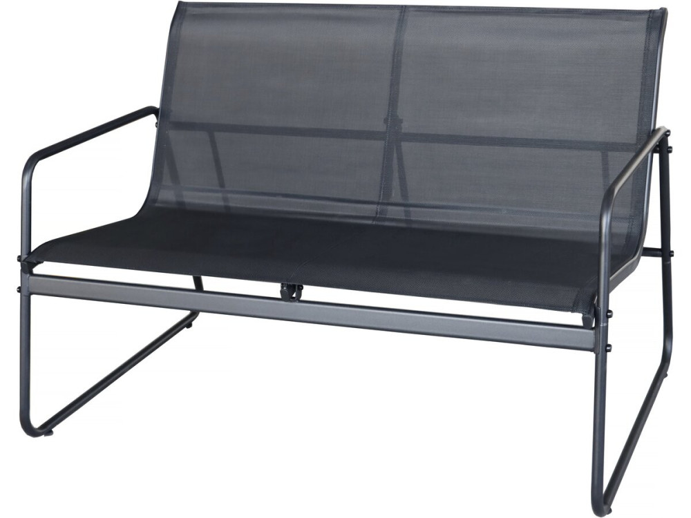 Conjunto de muebles de jardín de metal "Fortaleza" - 4 plazas - Negro