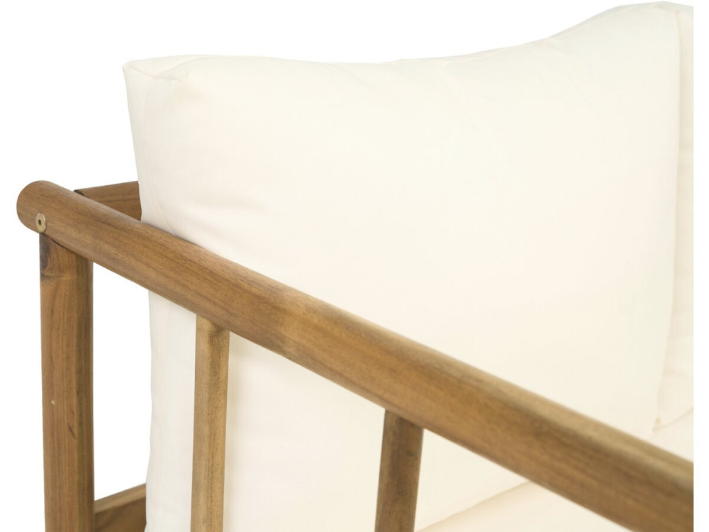 Conjunto de muebles de jardín de madera "Milano" con cojines - 4 plazas - Beige