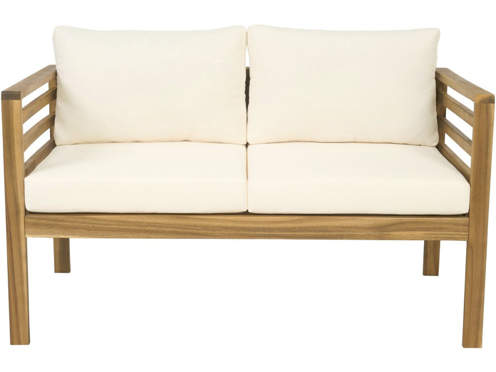 Conjunto de muebles de jardín de madera "Beckham" con cojines - 4 plazas - Beige
