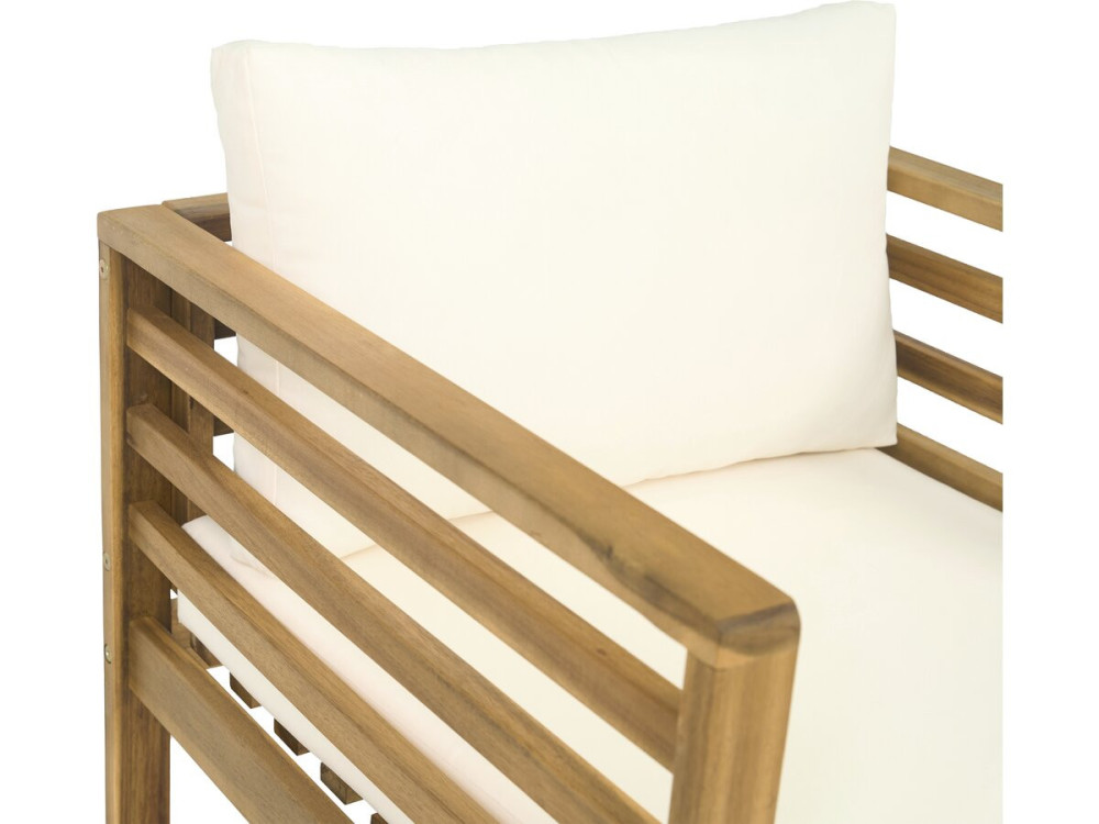 Conjunto de muebles de jardín de madera "Beckham" con cojines - 4 plazas - Beige