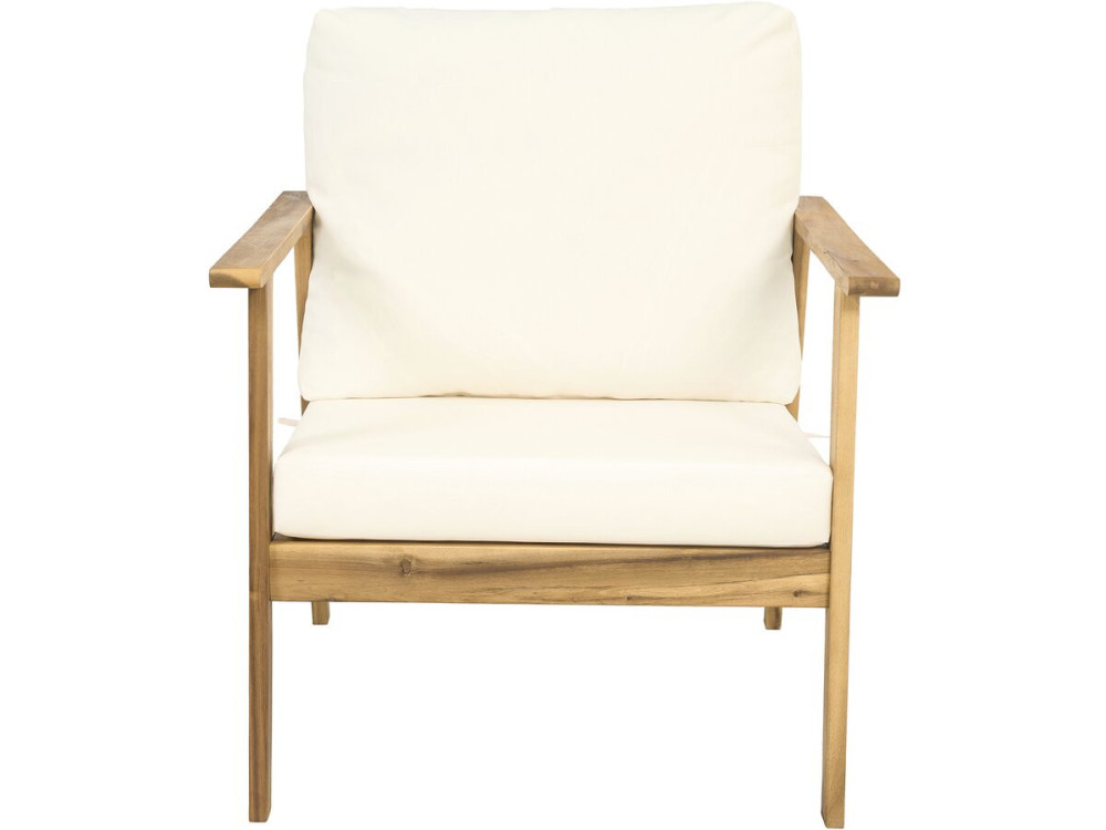 Conjunto de muebles de jardín de madera de acacia con cojines "Chilwell" - 5 plazas - Beige