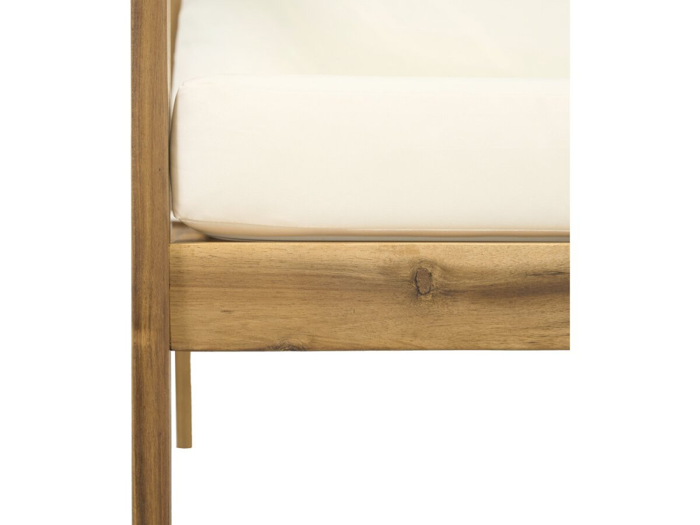 Conjunto de muebles de jardín de madera de acacia con cojines "Chilwell" - 5 plazas - Beige