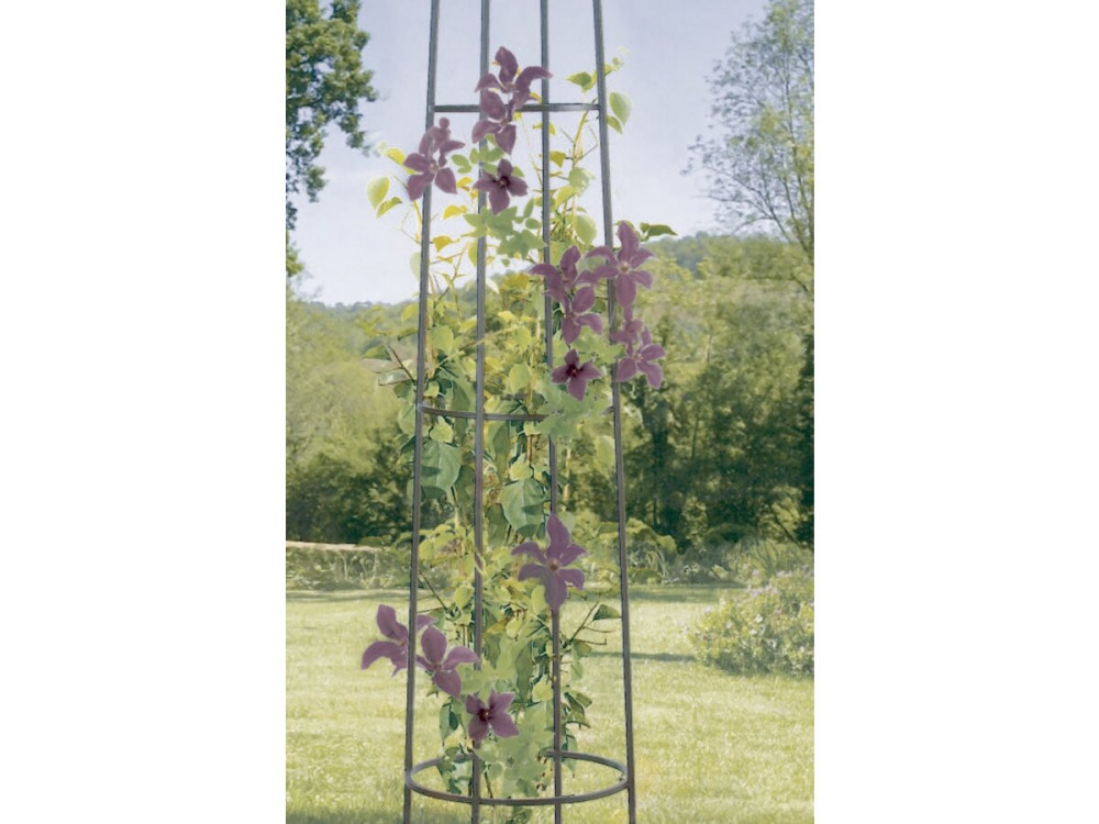 Soporte decorativo - "Obelisco" - Ø 0,41 x 2,00 m - Óxido antiguo