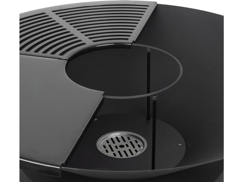 Brasero plancha "Cesar premium" de carbón y leña - Ø 81 cm - Negro