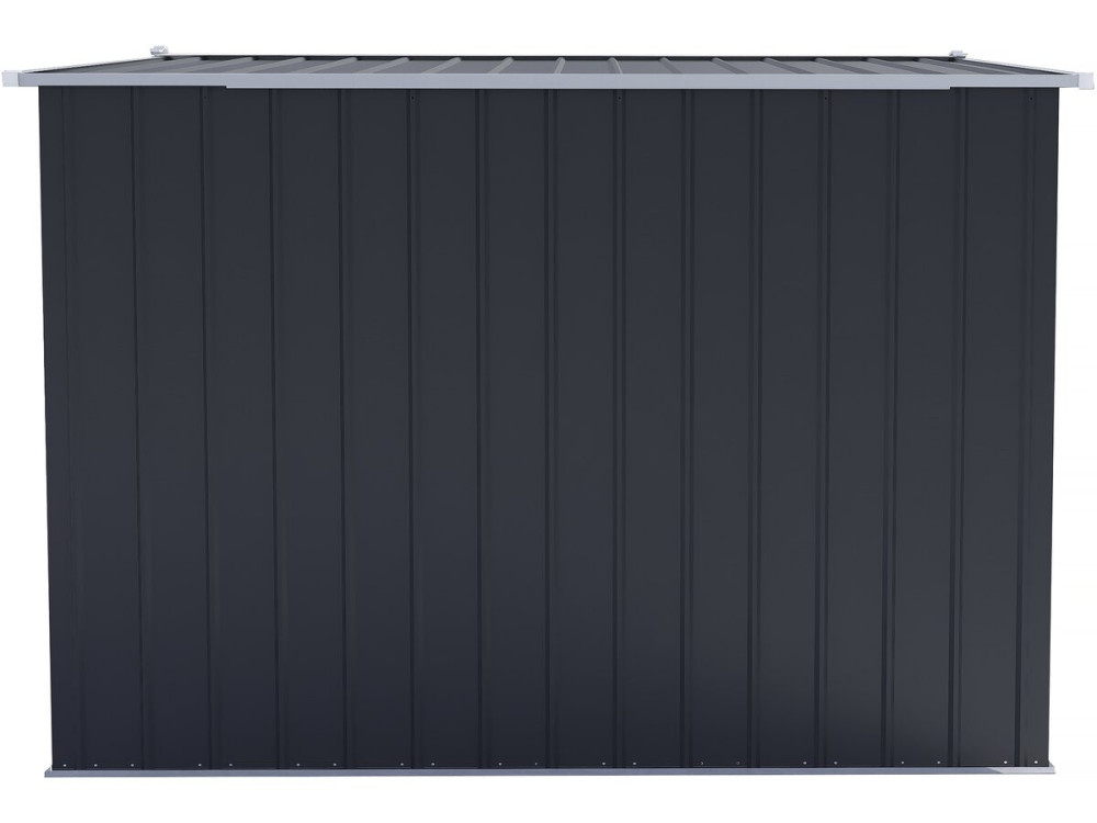 Caseta de jardín metálica "Boston" con puerta corredera - 8 m² - Gris
