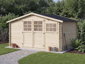Caseta de jardín de madera "Rocval" - 456 x 425 x 232 cm - 19,42 m² - 28 mm 2