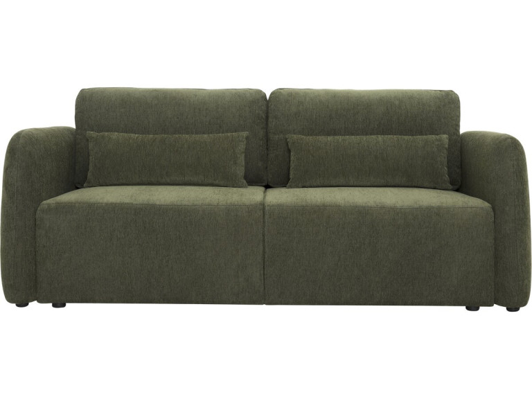 Sofá recto convertible de tela «Concorde» de 3 plazas - Verde