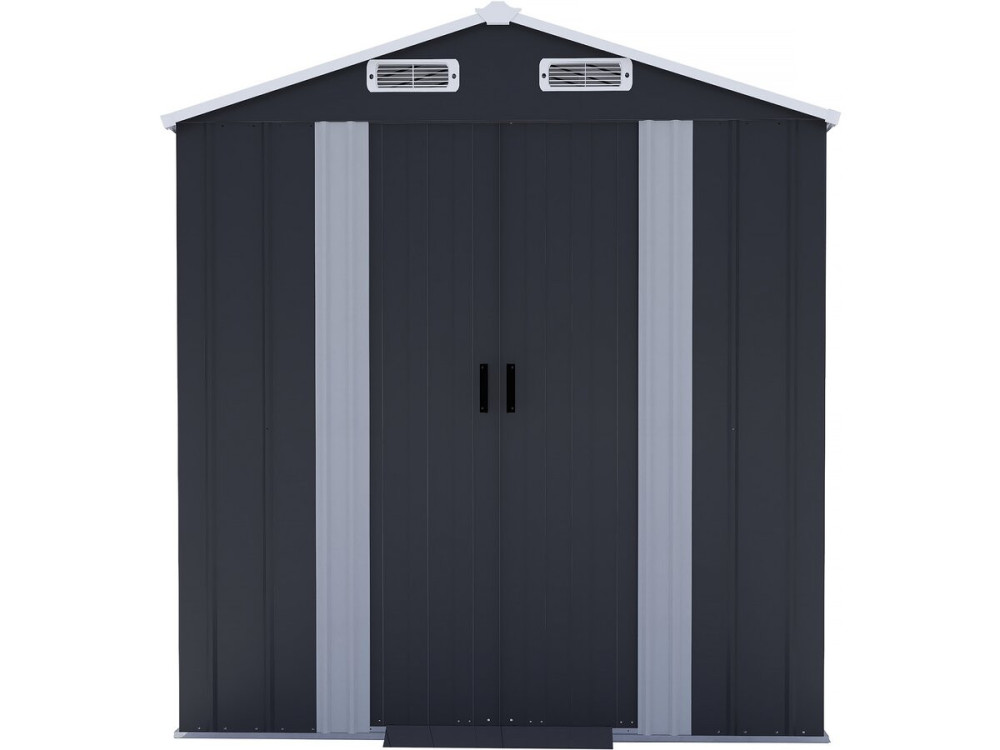 Caseta de jardín metálica "Boston" con puerta corredera - 2,17 m² - Gris