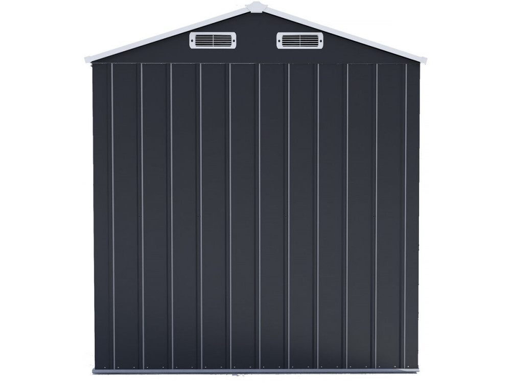 Caseta de jardín metálica "Boston" con puerta corredera - 2,17 m² - Gris