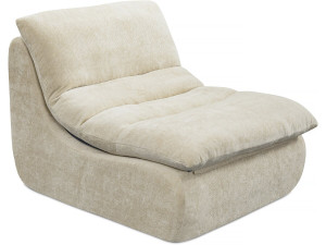 Sillón de tela texturizada «Candela» - 81 x 96 x 75 cm - Beige