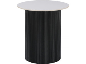 Mesa auxiliar de cerámica "Eclat", mesita de noche - 50 x 50 x 55 cm - Blanco