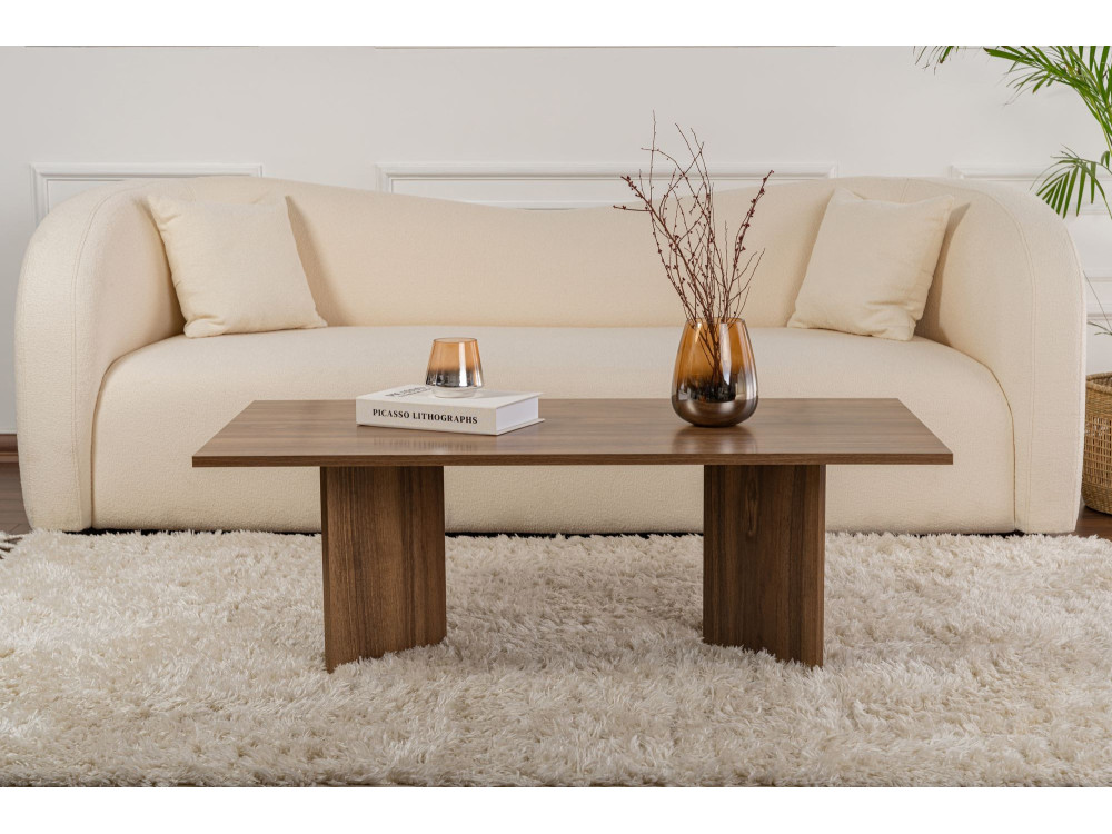 Mesa de centro de madera "Sabin" - 60 x 119 x 40 cm - Nogal