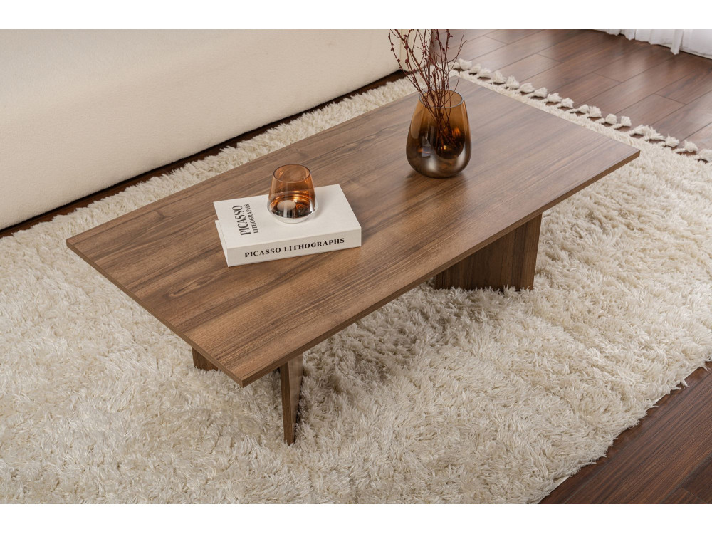 Mesa de centro de madera "Sabin" - 60 x 119 x 40 cm - Nogal