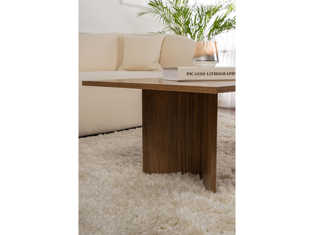 Mesa de centro de madera "Sabin" - 60 x 119 x 40 cm - Nogal